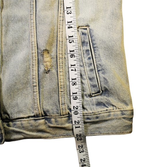 Ardene Eighty Two Denim Hooded Jacket, Gray, Small - Picture 8 of 9